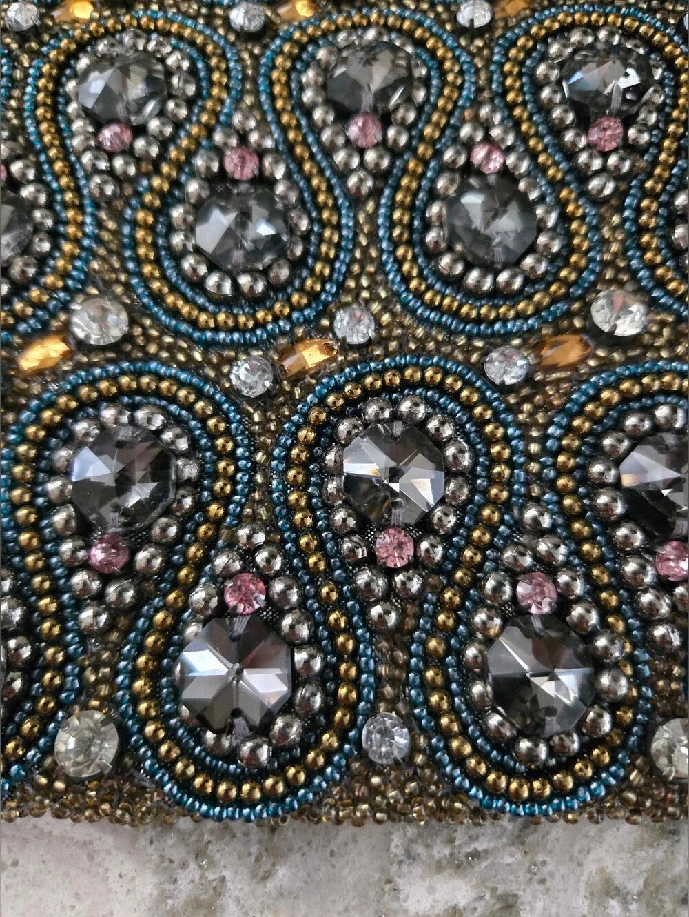 Anthropologie Beaded Clutch Purse